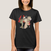 Black Cat Flower Books Tシャツ (正面)