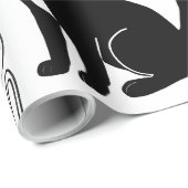Black Cat Gift Wrapping Paper ラッピングペーパー (ロールコーナー)
