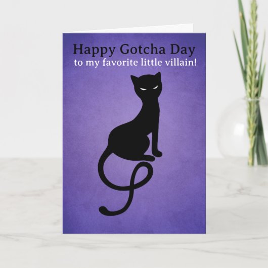 Black Cat Gotcha Day Card - Funny Void Cat カード (正面)