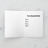 Black Cat Halloweenの招待状またはグリーティングカード 招待状 (内部)