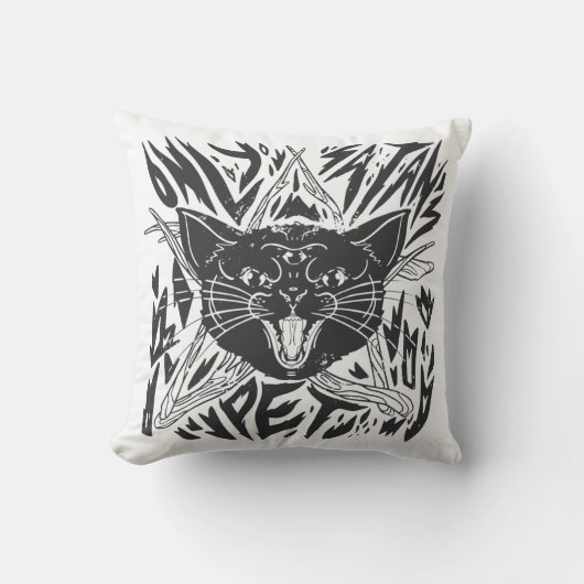 Black Cat Halloween クッション (正面)