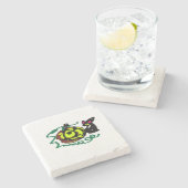 Black Cat Halloween art  ストーンコースター (横)