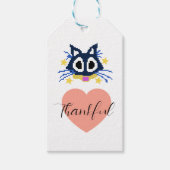 Black Cat Halloween Art – Spooky & Cute ギフトタグ (正面)