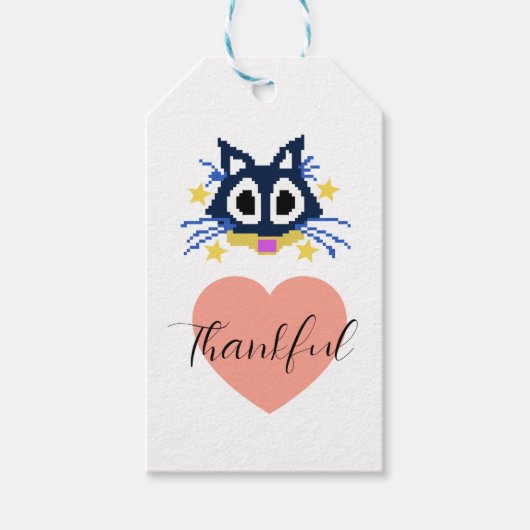 Black Cat Halloween Art – Spooky & Cute ギフトタグ (正面)