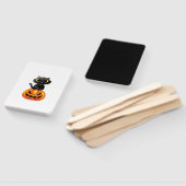 Black Cat Halloween Design � Spooky Pumpkin Art fo ハンドファン (組立なし)