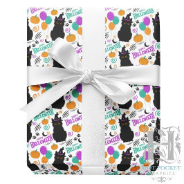Black Cat Halloween Gift Wrapping Paper ラッピングペーパー