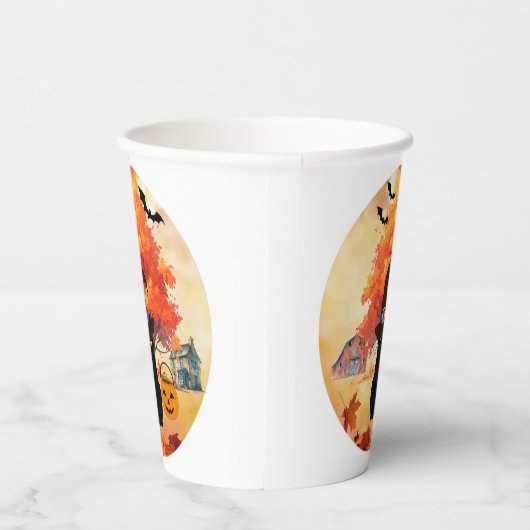 Black Cat Halloween Paper Cups 紙コップ (右)