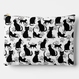 Black Cat Halloween Print Make-up Bag アクセサリーポーチ