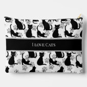 Black Cat Halloween Print Make-up Bag アクセサリーポーチ (裏面)