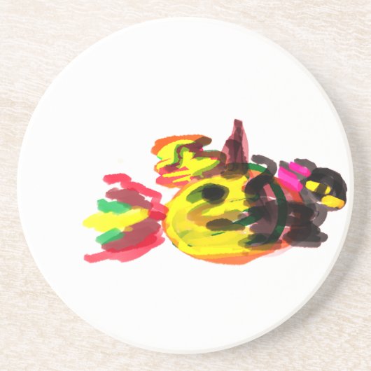 Black Cat Halloween style joy コースター (正面)