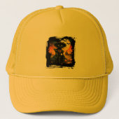 black cat Hat キャップ (正面)