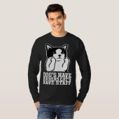 Black Cat Humor Street Cat Cool Cat Tシャツ (正面フル)