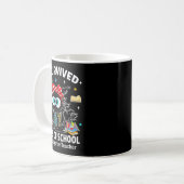 Black Cat I Survived 67 Days Of School Kindergarte コーヒーマグカップ (正面左)