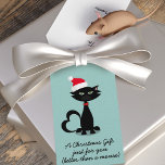 Black Cat in a Santa Hat Christmas Giftラベル ギフトタグ<br><div class="desc">私の黒猫はクリスマスが大好きだ。彼女は遊クリスマスの木と一緒に、彼らが秋オフ時にオーナメントを追う（彼女は彼女はそれをやった彼女ではなかったと言う）彼女は贈り物を愛し、私は彼女のためにこれを作った。</div>