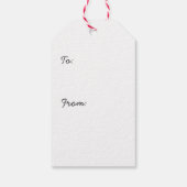 Black Cat in a Santa Hat Christmas Giftラベル ギフトタグ (裏面)