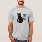Black Cat in japanese Kanji Tシャツ (正面)