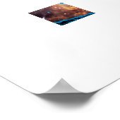 Black cat in space ポスター (角)