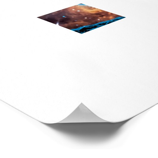 Black cat in space ポスター (角)