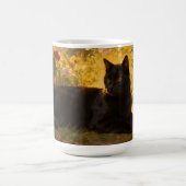 Black Cat in the Flowers I コーヒーマグカップ (中央)