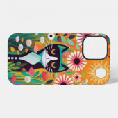 Black Cat in The Garden iPhoneケース (裏面横)