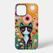 Black Cat in The Garden iPhoneケース (裏面)