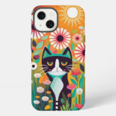 Black Cat in The Garden iPhoneケース (裏面)