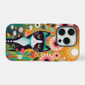 Black Cat in The Garden iPhoneケース (裏面横)
