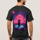 black cat in the psychedelic world tシャツ (裏面)