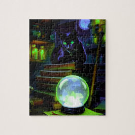 Black cat lingers in witch's Lair ジグソーパズル