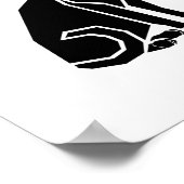 Black Cat Looking Back ポスター (角)