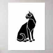 Black Cat Looking Back ポスター (正面)