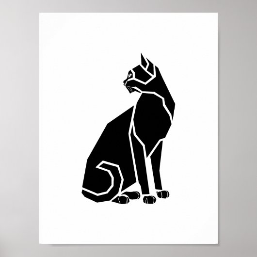 Black Cat Looking Back ポスター (正面)