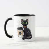 Black Cat lover Coffee Break Cup マグカップ (左)