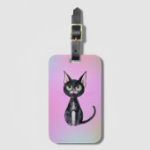 Black Cat Luggage Tag ラゲッジタグ (正面縦)