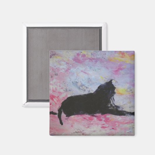 Black cat magnet マグネット (正面/裏面)