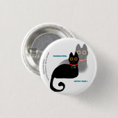 Black Cat Meme Button 缶バッジ (正面&裏面)