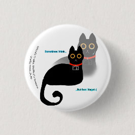 Black Cat Meme Button 缶バッジ