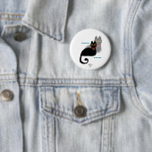 Black Cat Meme Pin Button 缶バッジ (インサイチュ)