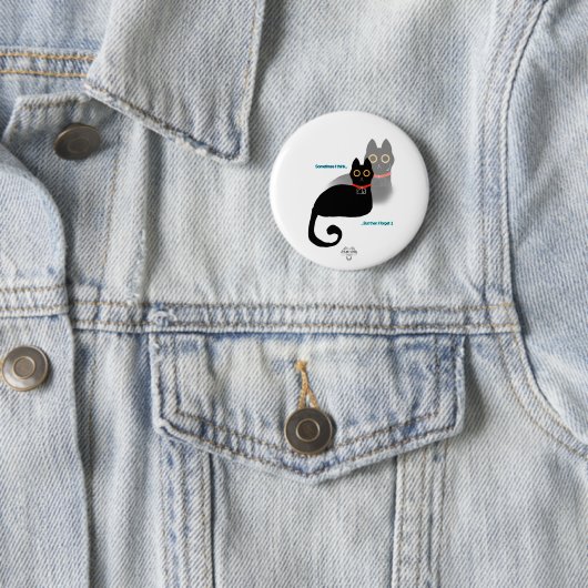 Black Cat Meme Pin Button 缶バッジ (インサイチュ)