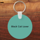 BLACK CAT | Minimalist Modern Pop Black Cat キーホルダー (裏面)