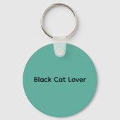 BLACK CAT | Minimalist Modern Pop Black Cat キーホルダー (裏面)