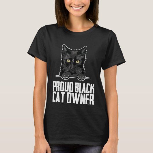 Black cat mom  Black kitten  Black cat father Tシャツ (正面)