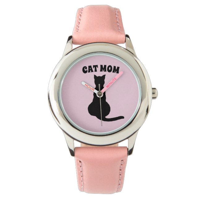 BLACK CAT MOM WRIST WATCH VALENTINE'S DAY 腕時計 (正面)