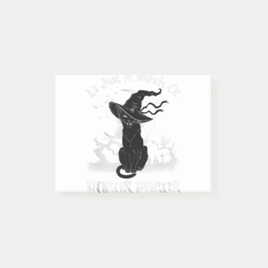 Black Cat Moon Funny Halloween Costume Bunch of Ho ポストイット (正面)
