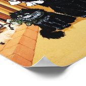 Black Cat Mother and Child, Louis Wain ポスター (角)