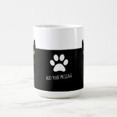 Black Cat Mug Gift for Cat Lovers | Personalized コーヒーマグカップ (中央)