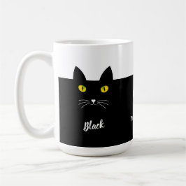 Black Cat Mug Gift for Cat Lovers | Personalized  コーヒーマグカップ