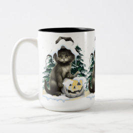 Black Cat On A Jack ツートーンマグカップ