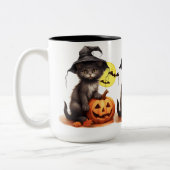 Black Cat On A Jack ツートーンマグカップ (左)