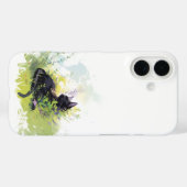 Black Cat on Grass iPhone 16ケース Case-Mate iPhoneケース (裏面 (横))